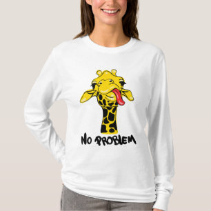 Nonchalant Giraffe: No PROBLEM Attitude T-Shirt
