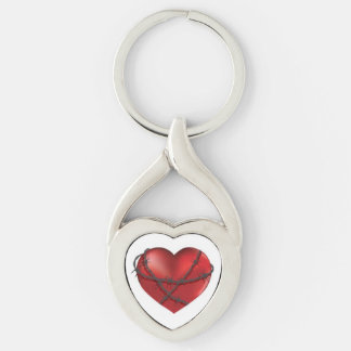 Noncustodial Mother's Tortured Heart Keychain