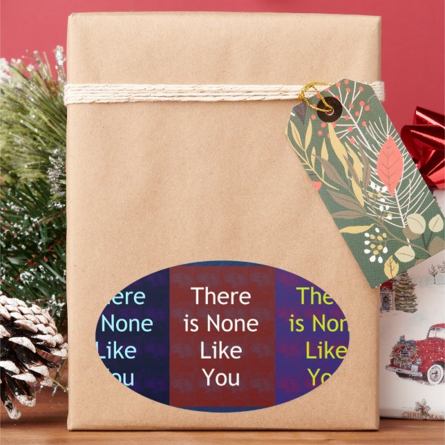 None Like You Oval Sticker (Holiday)