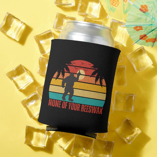 None Of Your Beeswax Bigfoot Middle Finger Can Cooler (In Situ Summer)