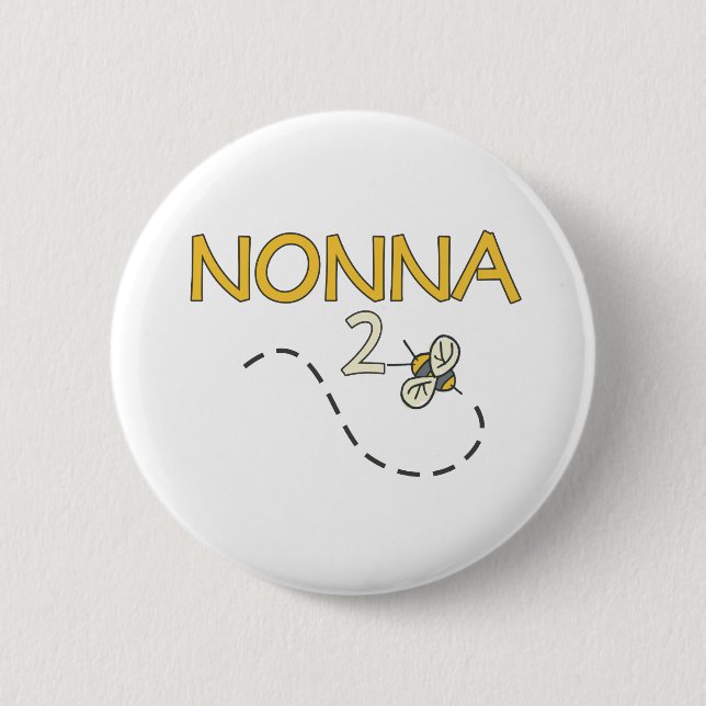 Nonna 2 Bee Inch Round Button (Front)