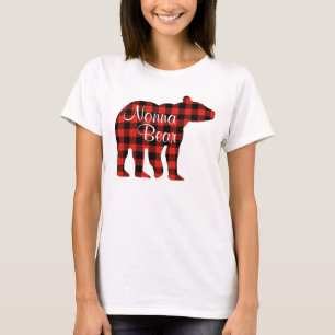 Nonna Bear plaid T-Shirt
