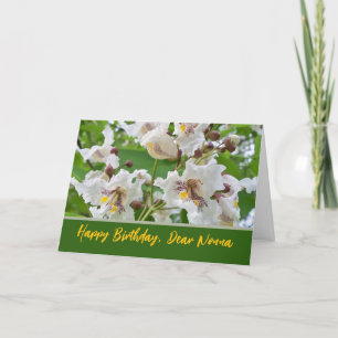Nonna Birthday Add Your Text with Catalpa Blooms Card