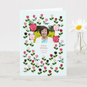 Nonna, Birthday, Roses Card