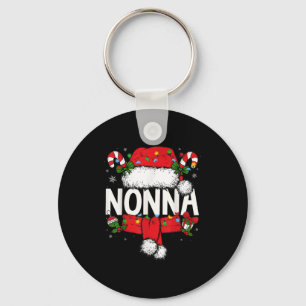 Nonna Christmas Pajama Santa Claus Family Matching Keychain