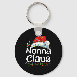 Nonna Claus Christmas Pajama Family Matching Xmas Keychain