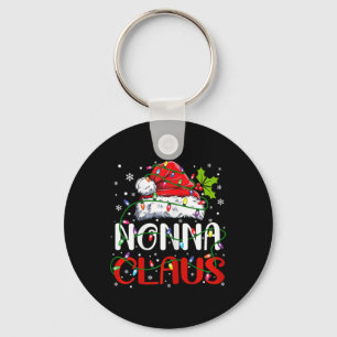 Nonna Claus Christmas Santa Matching Family Xmas P Keychain