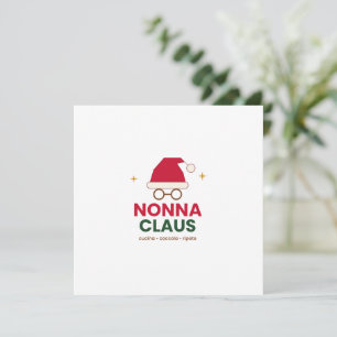 Nonna Claus Cute Italian Christmas Paper Guest T Invitation