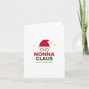 Nonna Claus Cute Italian Christmas Paper Guest T Invitation
