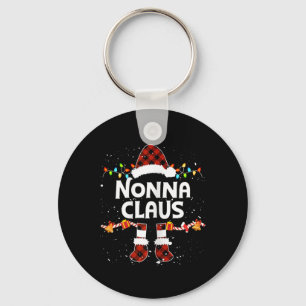Nonna Claus Santa Hat Christmas Lights Decorations Keychain
