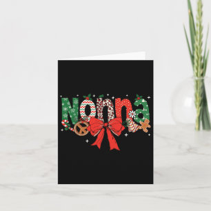 Nonna Coquette Bow Christmas Merry Xmas Family Mat Card