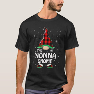 Nonna Gnome Buffalo Plaid Matching Family Christma T-Shirt