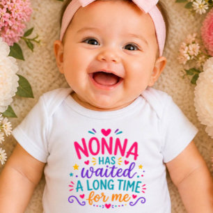 Nonna Has Waited Colourful Baby Bodysuit