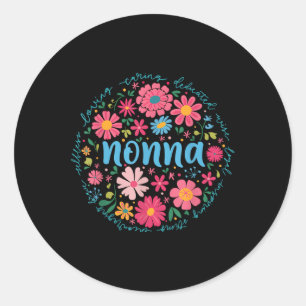 Nonna Mothers Day For Grandma Wildflower Floral Wo Classic Round Sticker