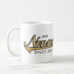 Nonna Mug "AKA Nonna Since..."<br><div class="desc">"AKA Nonna/Italian Grandmother Since ???? Mug. Personalize by deleting, "AKA... Since 2009" and "We love you so much, Steven, Sarah, Karen, Robbie and Shana." Then choose your favourite font style, size, colour and wording to personalize your mug! Create a simply simple gift by adding some goodies to the mug, wrap...</div>