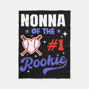 Nonna Of Rookie 1st Bysebyll Birthday Party Theme Fleece Blanket