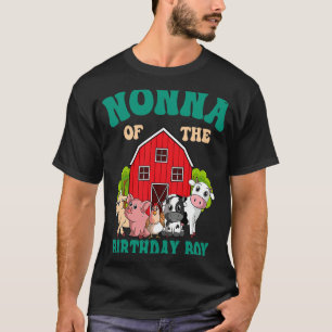 Nonna Of The Birthday Boy Farm Animal Family Bday T-Shirt