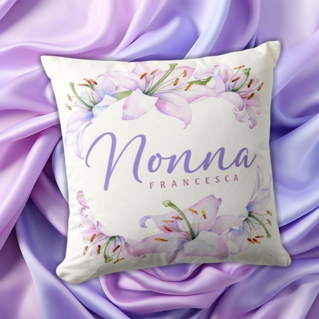 Nonna Personalized Italian Gift for Grandmother Throw Pillow (Creator Uploaded)