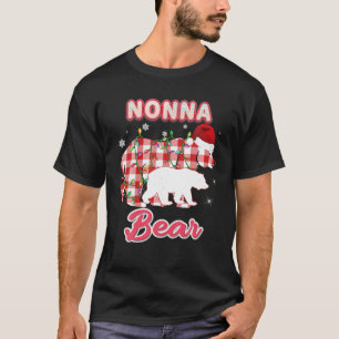 Nonna Red Plaid Bear Matching Buffalo Pajama Chris T-Shirt