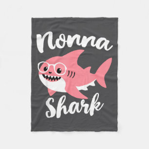 Nonna Shark Mother's Day Grandma Funny  Fleece Blanket