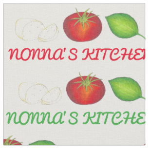 Nonna's Kitchen Italian Grandmother Food Cooking Fabric