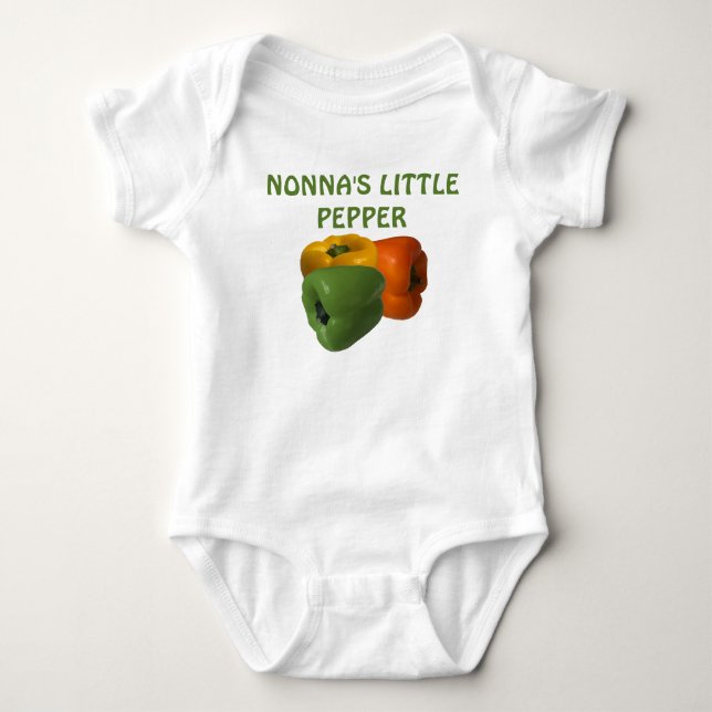 Nonna's Little Pepper Baby Bodysuit (Front)
