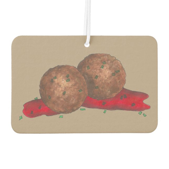Nonna's Meatballs Meat Ball Marinara Italian Food Air Freshener (Back)