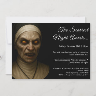 Nonne hantée   Invitation à une soirée costumée Ha