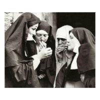 Nonnes fument Photographie vintage