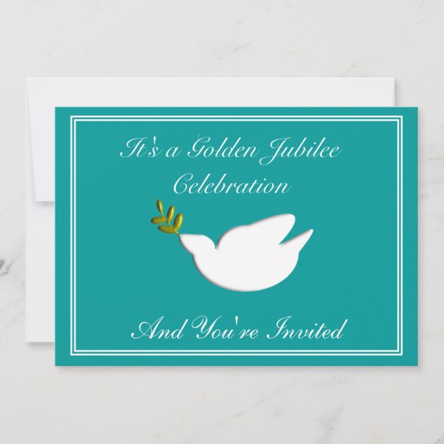 Nonnes Golden 50th Jubilee Invitations (Devant)