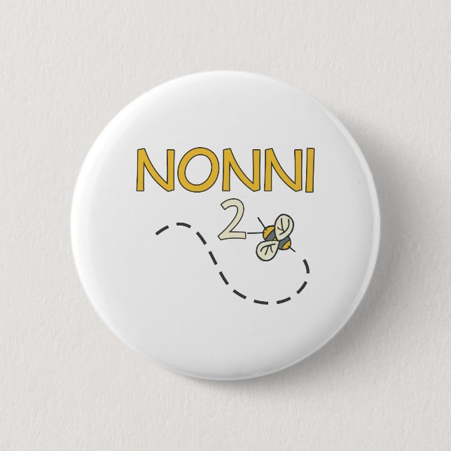 Nonni 2 Bee Inch Round Button (Front)