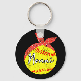 Nonni Softball Ball Mothers Day Keychain