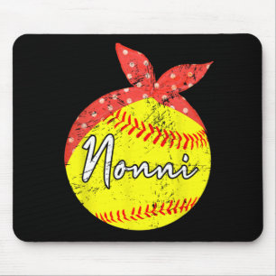 Nonni Softball Ball Mothers Day Mouse Pad