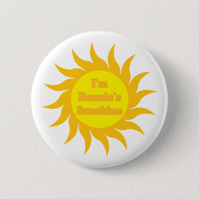 Nonnie's Sunshine 2 Inch Round Button (Front)