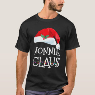 Nonnie Claus Christmas Pajama Family Matching Xmas T-Shirt
