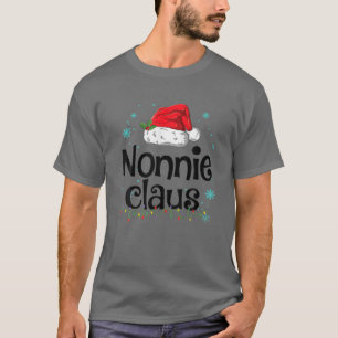 Nonnie Claus Christmas Pajama Family Matching Xmas T-Shirt