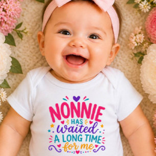 Nonnie Has Waited Colourful Baby Bodysuit