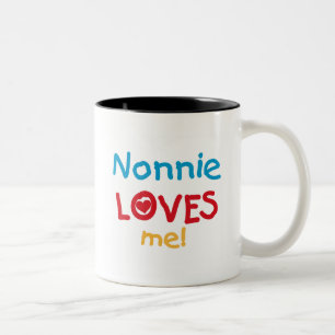 Nonnie Loves Me Tshirts and Gifts Two-Tone Coffee Mug