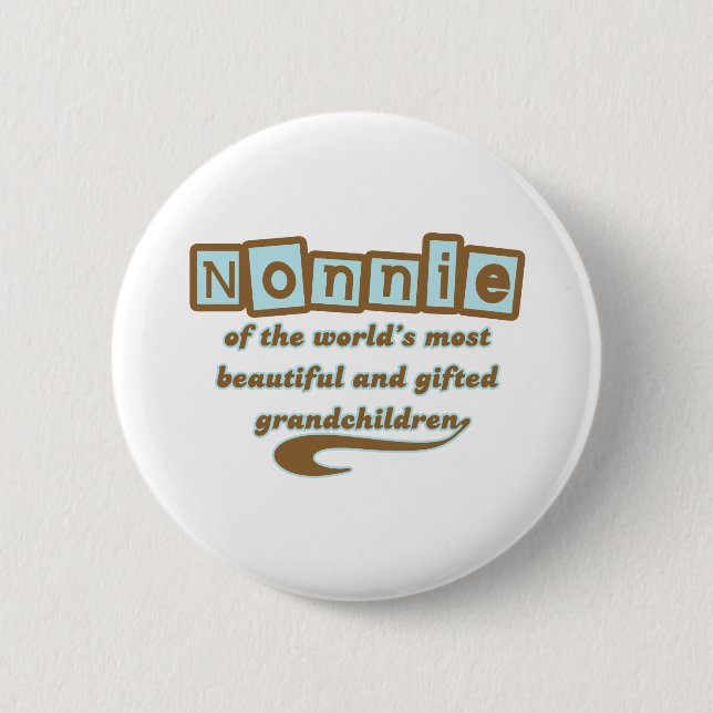 Nonnie of Gifted Grandchildren 2 Inch Round Button (Front)