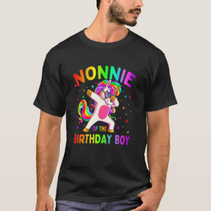 Nonnie of the Birthday Party Boy Dabbing Unicorn T-Shirt
