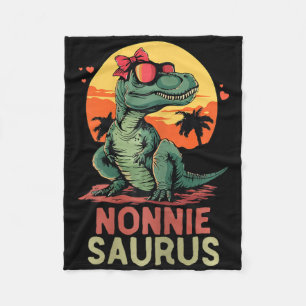 Nonniesaurus Dino Dinosaur Nonnie-saurus T-rex Fun Fleece Blanket