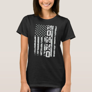 Nonno America Flag Father's Day Funny Italian Gran T-Shirt