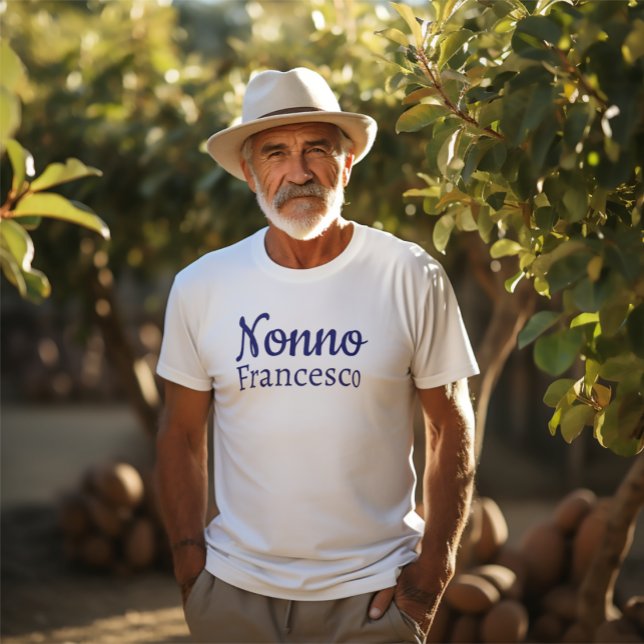 Nonno Italian Grandpa Grandfather Granddad T-Shirt (Nonno (Italian for "Grandpa"
White Tee)