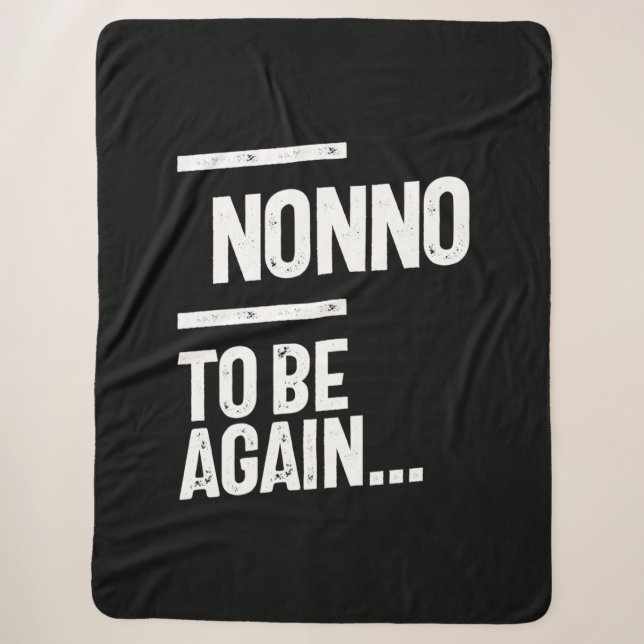 Nonno To Be Again | Grandfather Gift Sherpa Blanket (Front)