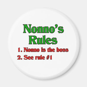 Nonno's (Italian Grandfather) Rules Magnet