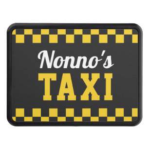 Nonno's Taxi   Funny Grandpa Nickname Trailer Hitch Cover
