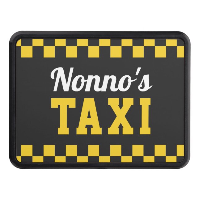 Nonno's Taxi | Funny Grandpa Nickname Trailer Hitch Cover (Front)