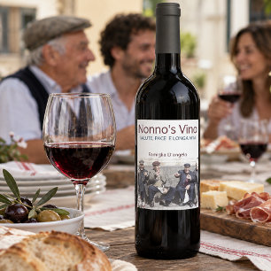 Nonno's Vino Salute  pace e longa vita  wine label