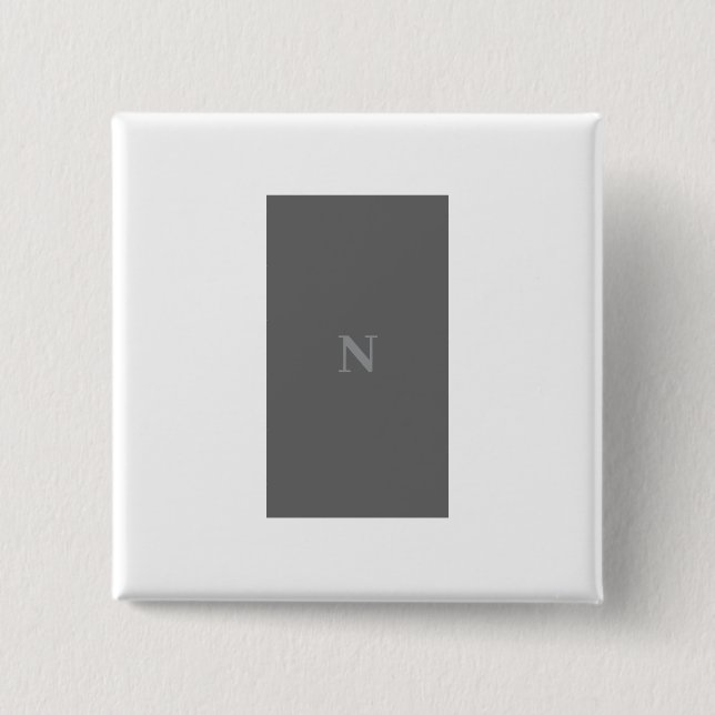 NONON SIMPLE LOGO CELL  2 INCH SQUARE BUTTON (Front)