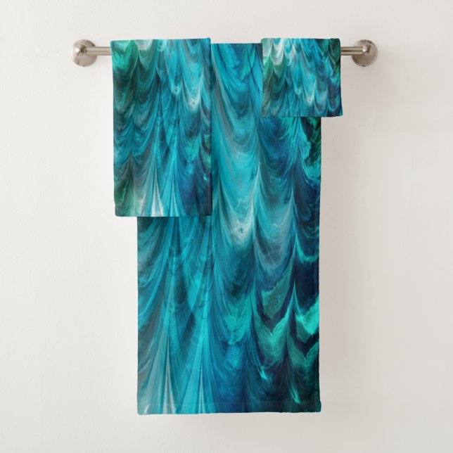 nonpareil kelpie teal : bath towel set (Insitu)